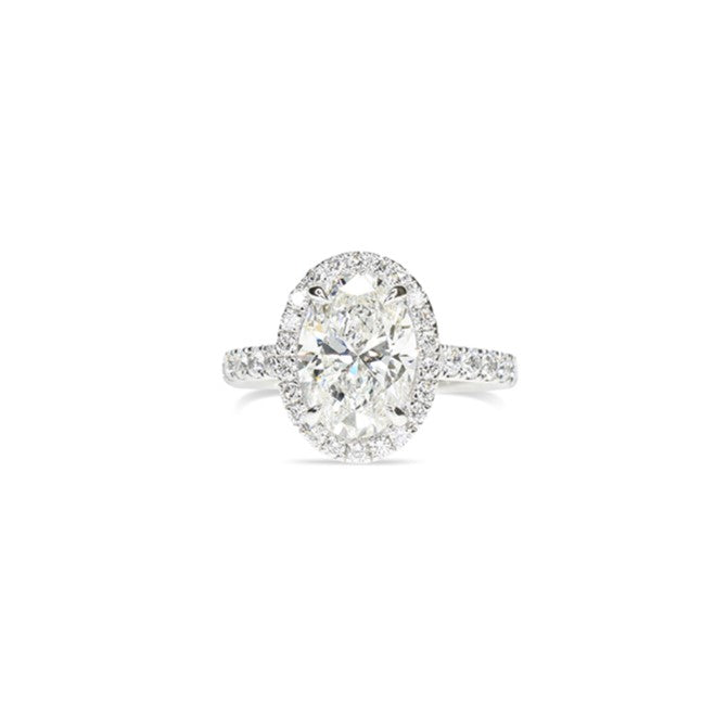 Oval Diamond Ring with Halo