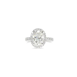 Oval Diamond Ring with Halo