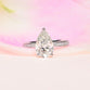 2ct Pear Shape Lab Grown Engagement Ring with Diamond Set Band