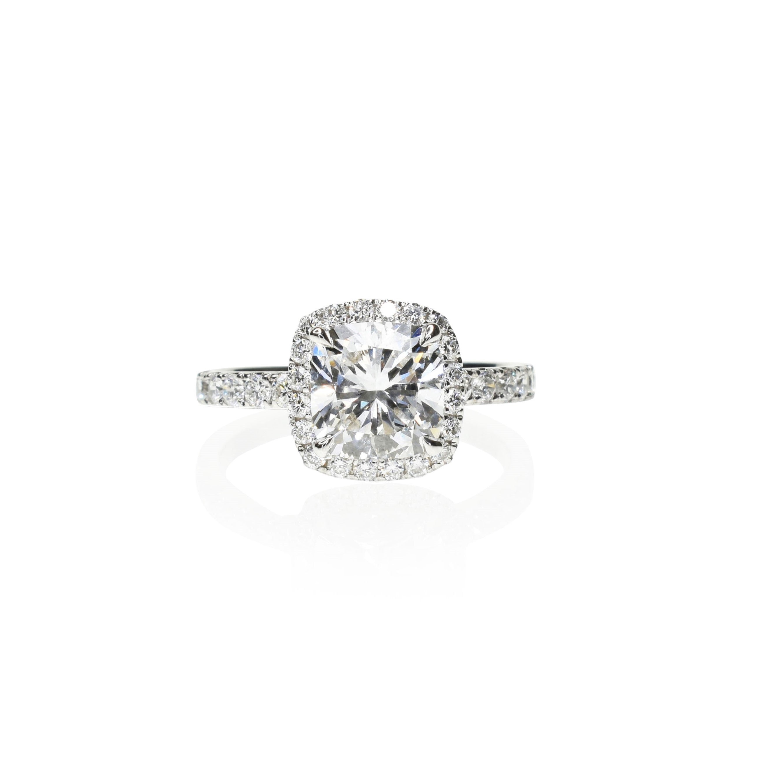 Cushion Cut Halo Diamond Ring