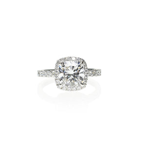 Cushion Cut Halo Diamond Ring
