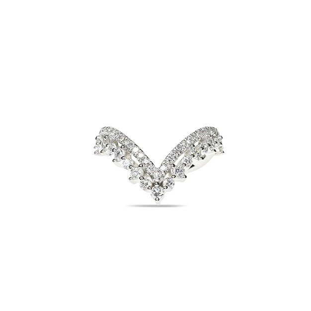V-Shaped Diamond Ring