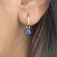 Sapphire Hanging Hoops