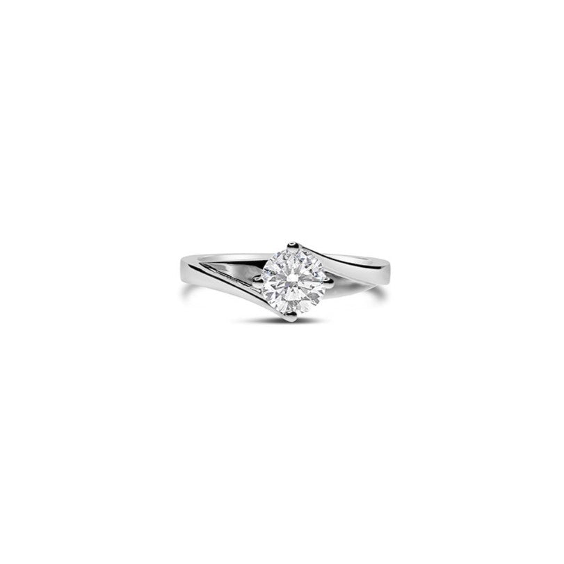 Twisted Band Engagement Ring