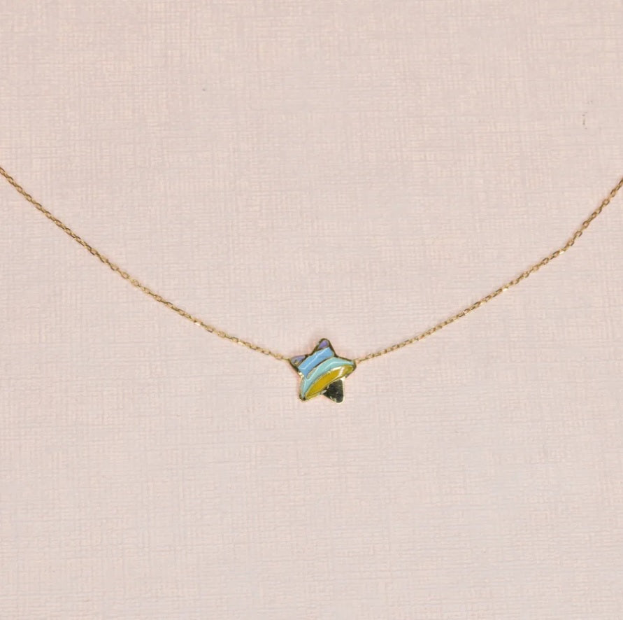 Wishing Star Enamel Necklace