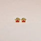Red Crowns Enamel Earrings