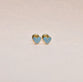 Blue Hearts Enamel Earrings