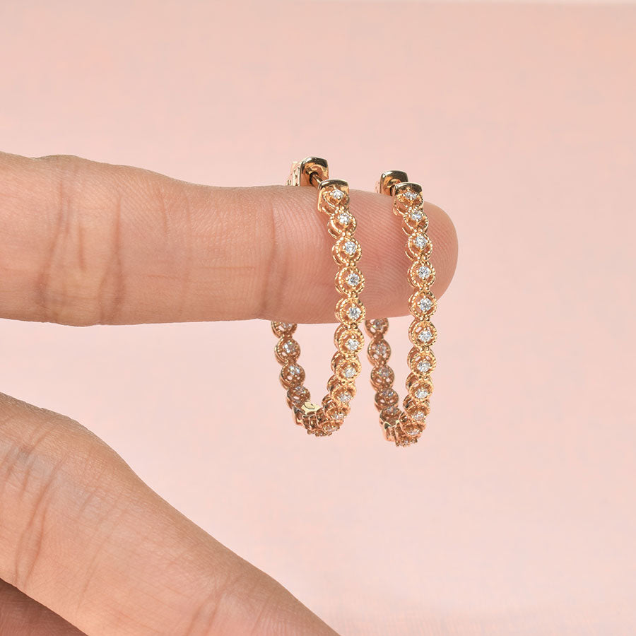 Hoops with Miligrain Detail