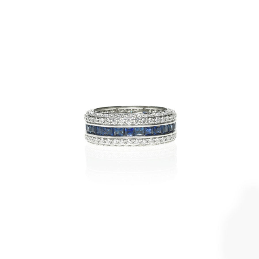 Diamond and Sapphire Eternity Ring