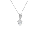 Solitaire Diamond Pendant with Twisted Bail