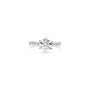 Round Diamond with a Pave Diamond Band