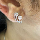 Delicate Flower Twist Earrings