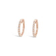 Round and Baguette Diamond Huggies