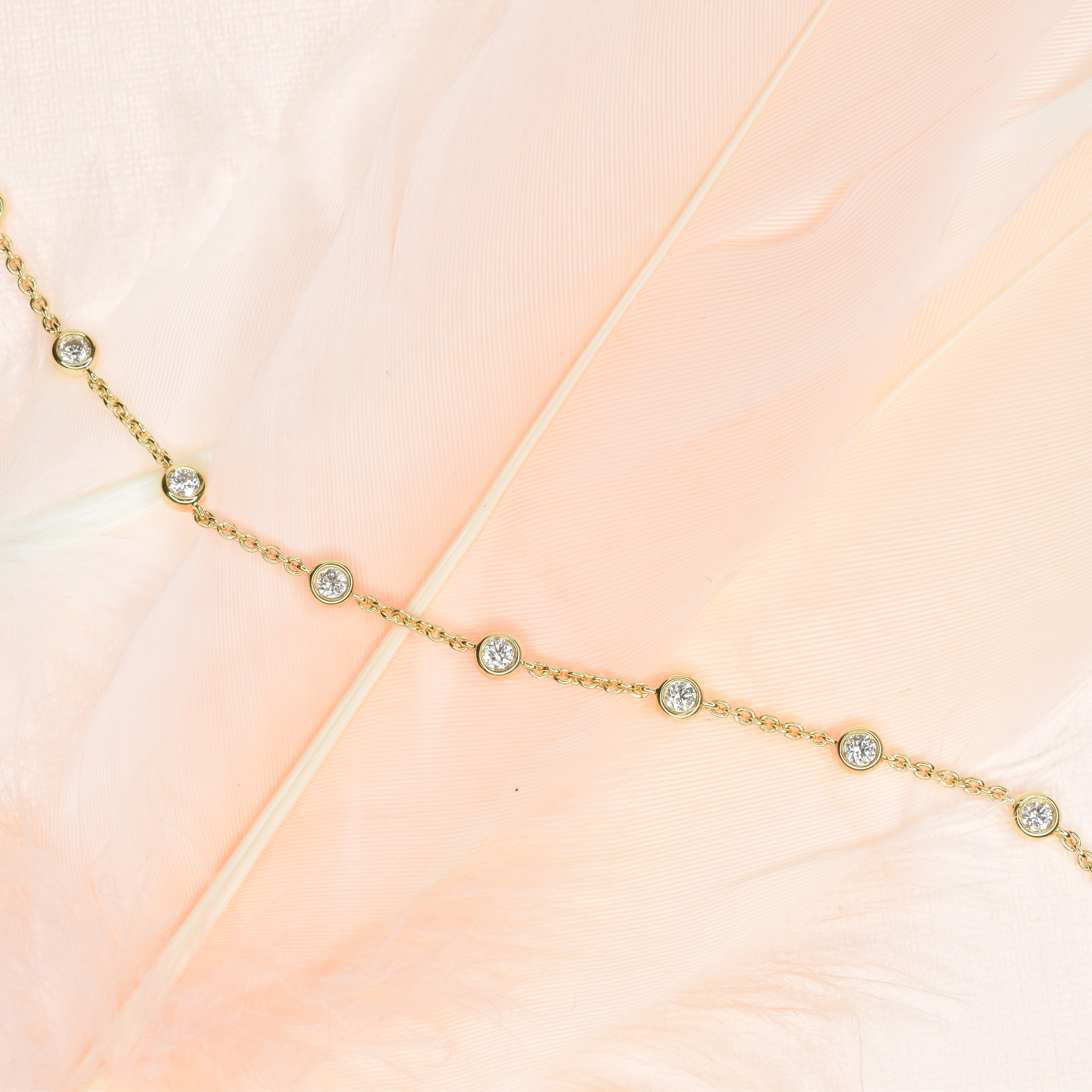Chain Bracelet With Ten Diamonds