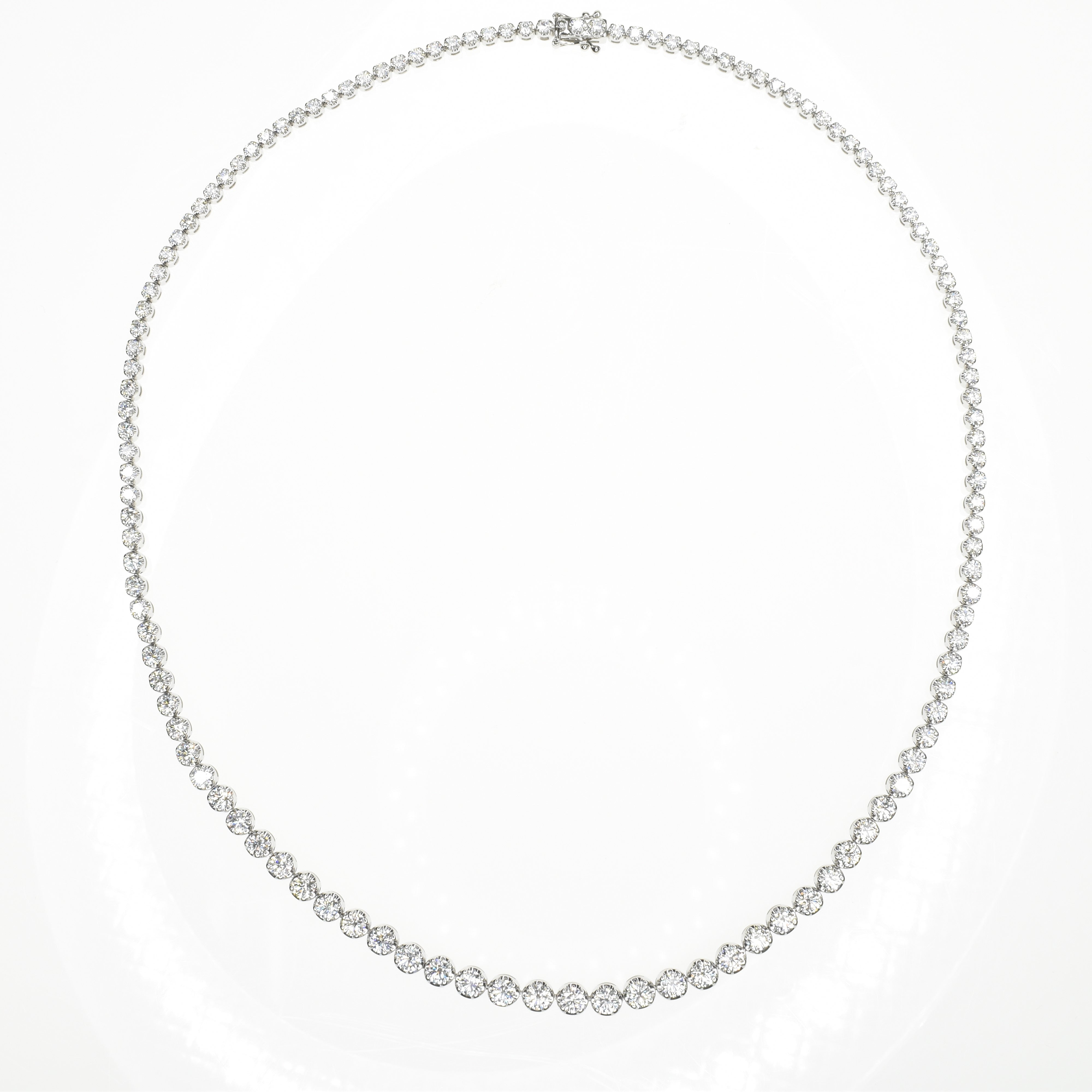 Graduated Diamond Tennis Necklace