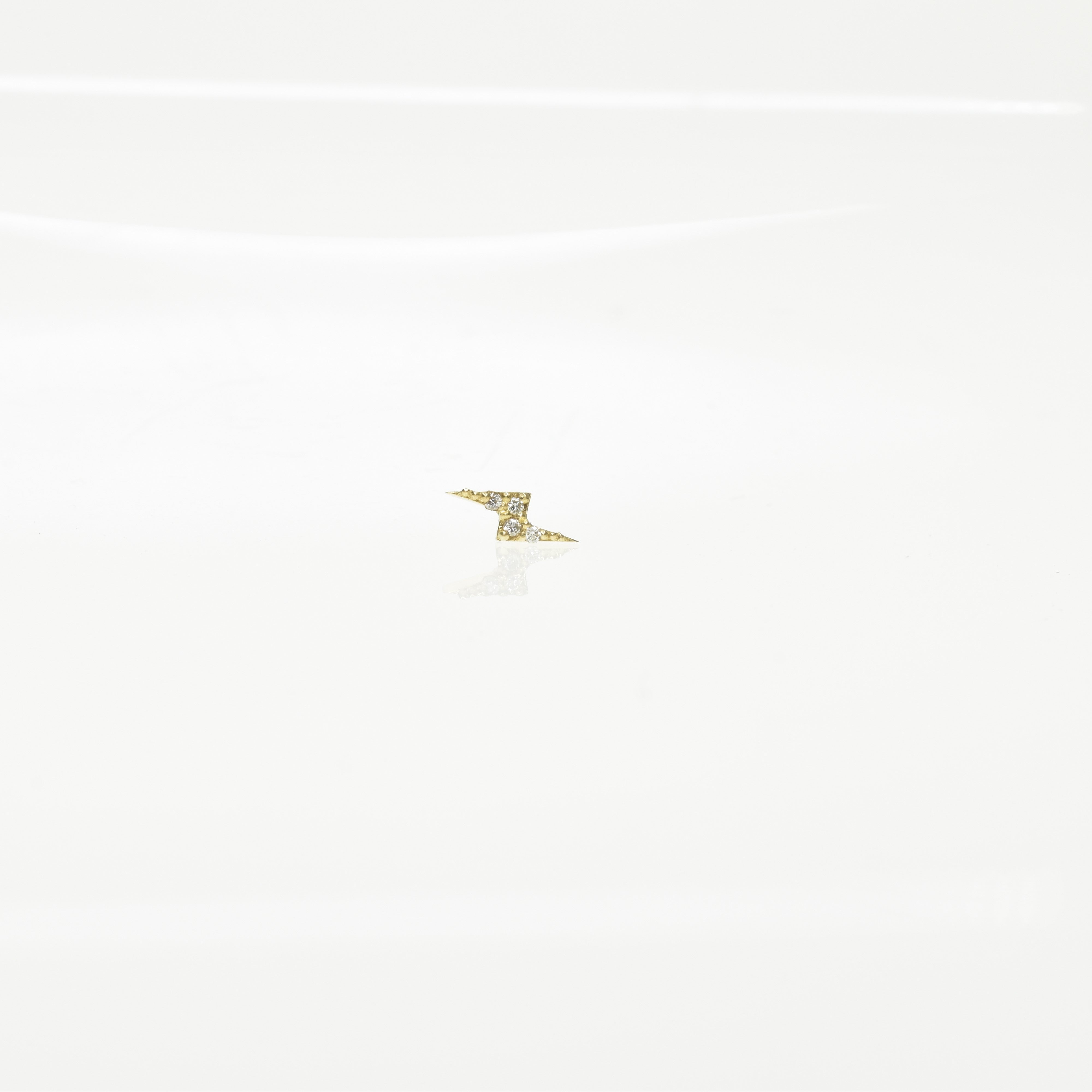 Lightning Bolt Threaded Stud Earring