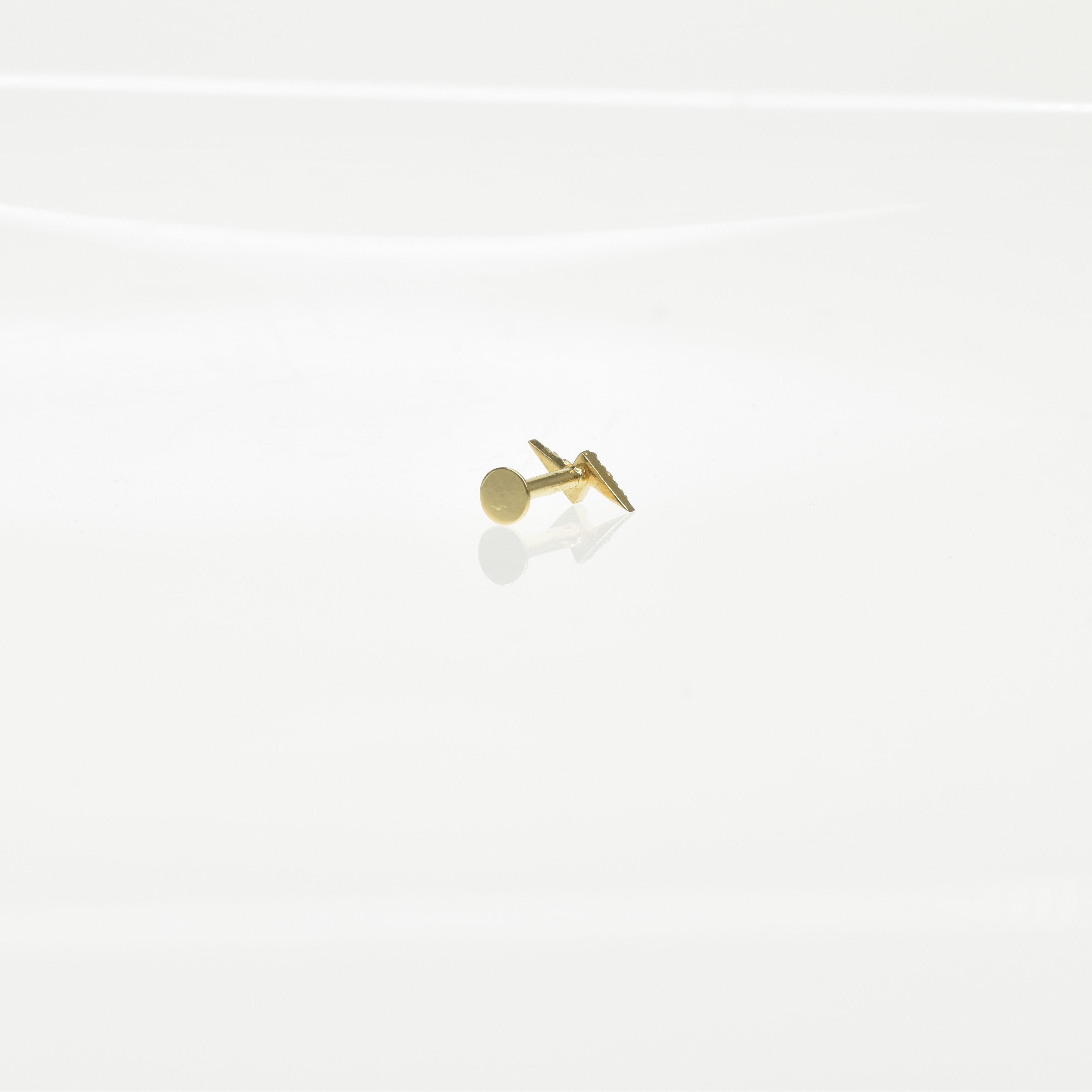 Lightning Bolt Threaded Stud Earring