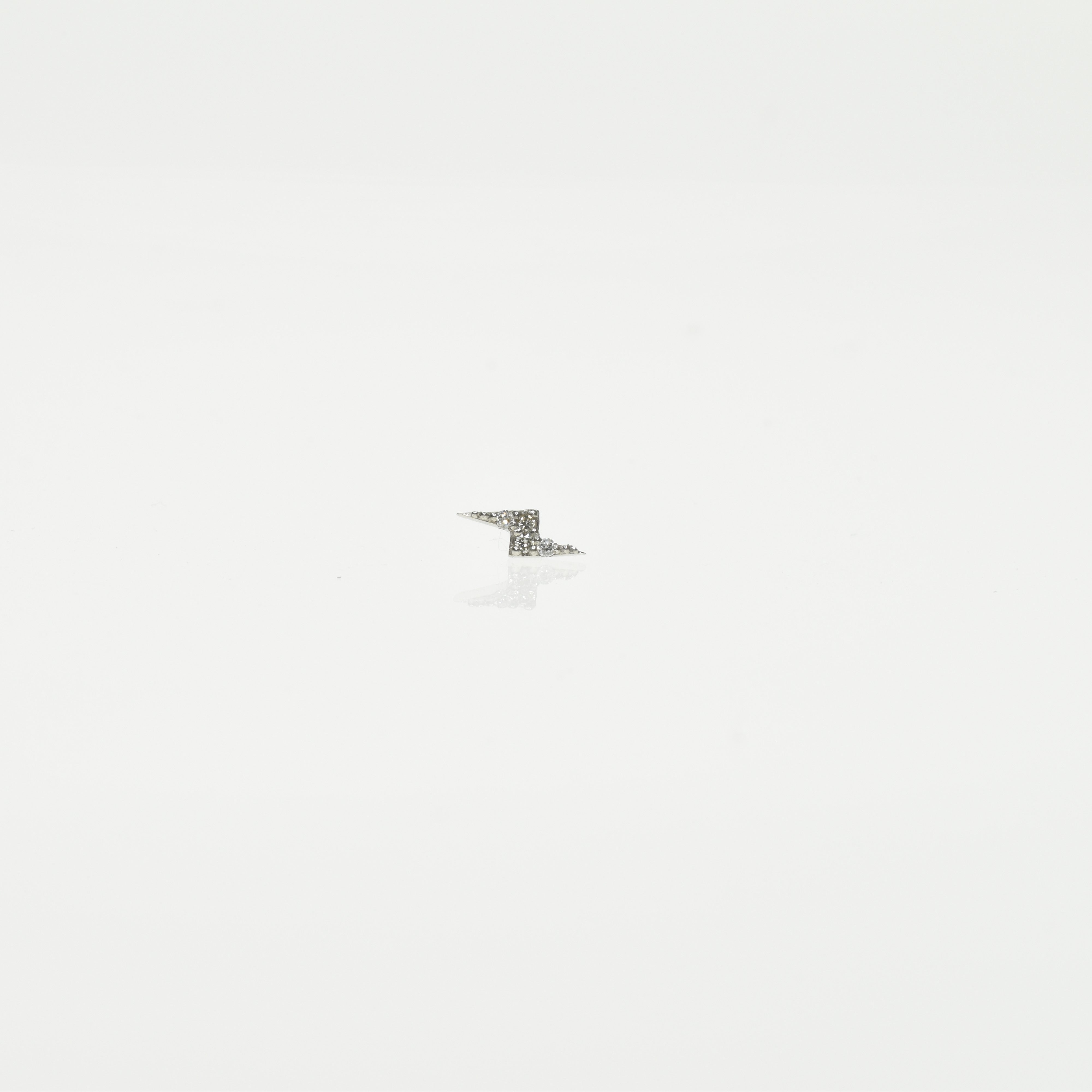 Lightning Bolt Threaded Stud Earring