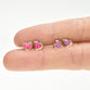 Pink Heart Enamel Earrings