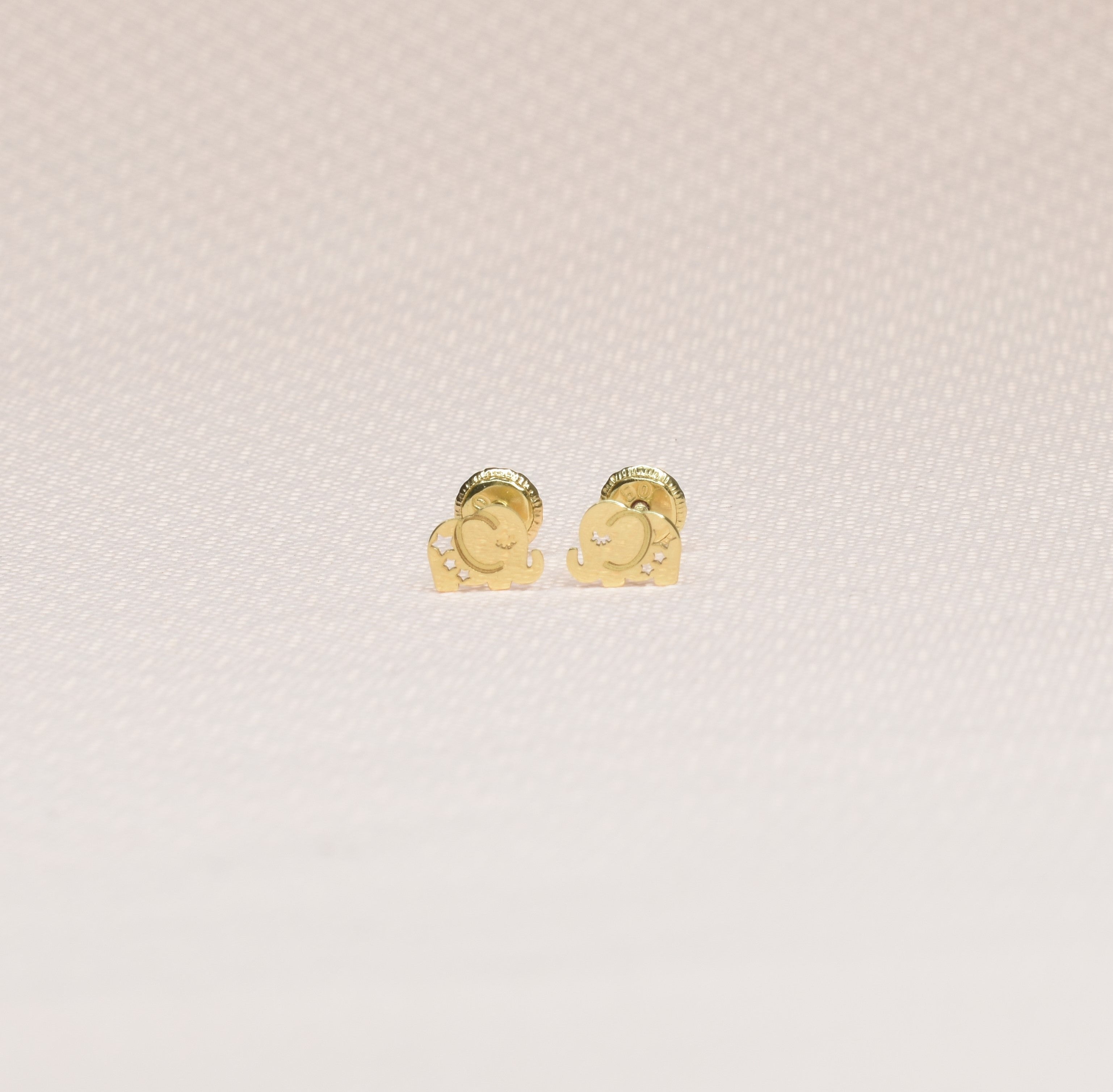 Golden Elephant Earrings
