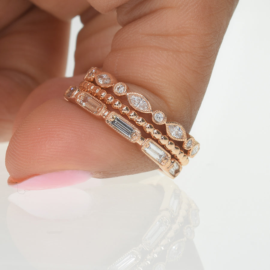 Vintage Style Baguette Eternity Ring