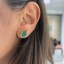 Emerald Pear Stud Earrings