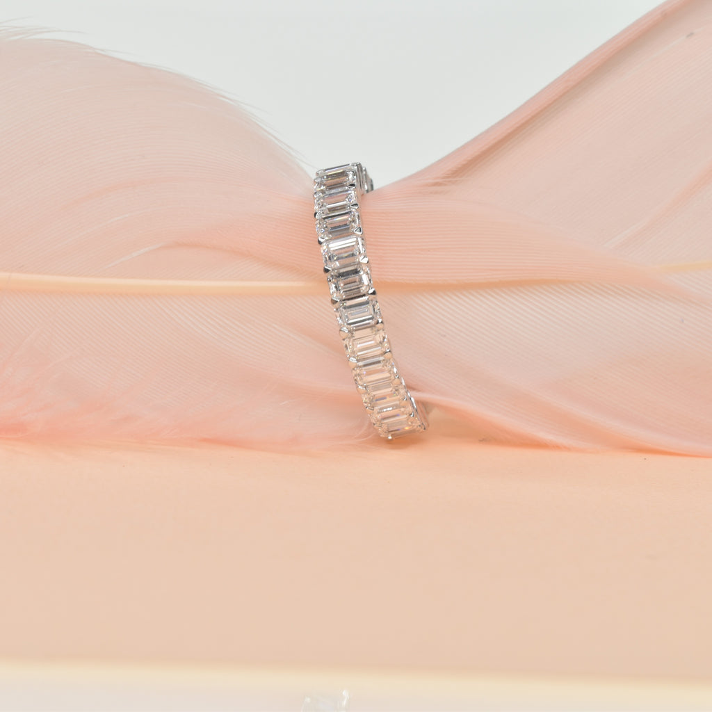 Emerald Cut Lab Grown Diamond Eternity Ring
