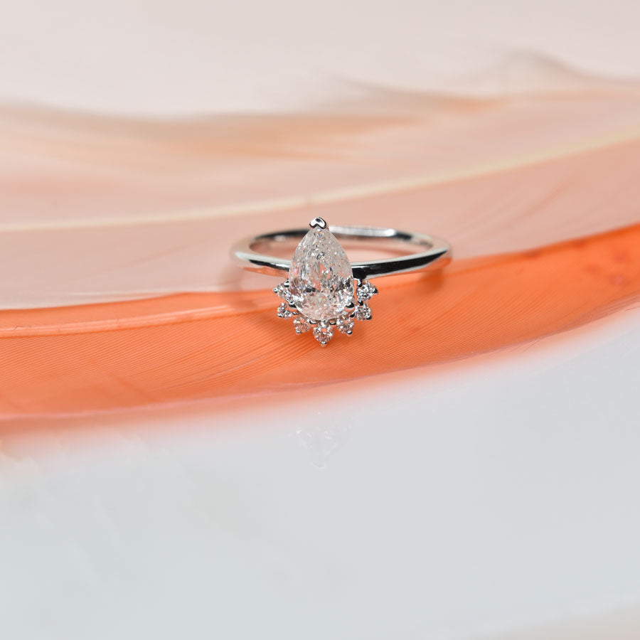 Pear Shaped Diamond Ring
