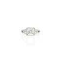 Princess Cut Diamond Ring with a Halo and Split Shank