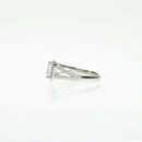 Princess Cut Diamond Ring with a Halo and Split Shank