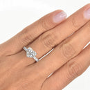 Heart Shaped Diamond Ring with a Pave Set Band