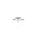 Heart Shaped Diamond Ring with a Pave Set Band