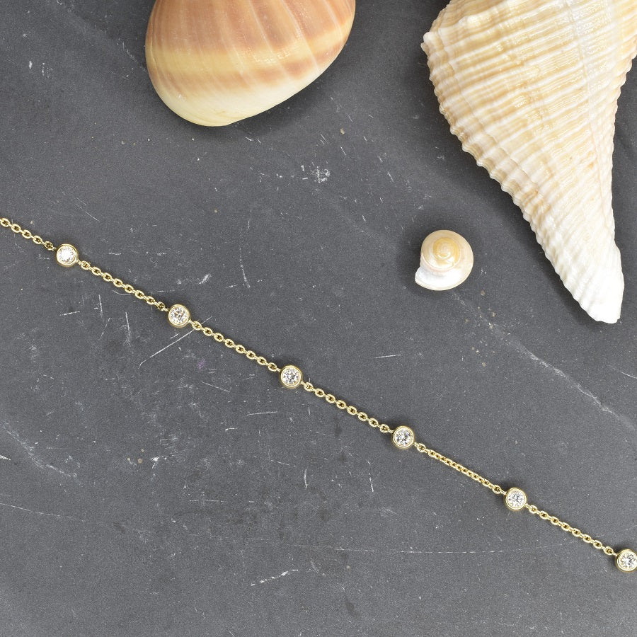 Diamonds On a Chain Bracelet