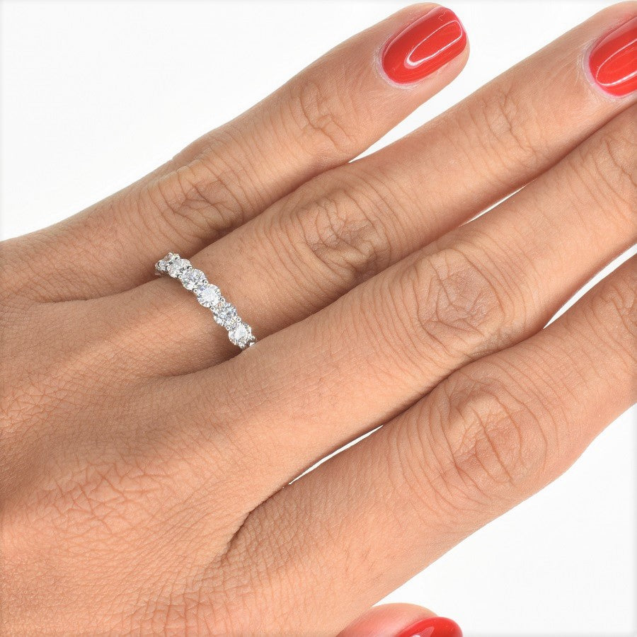 U Shape Setting Eternity Band using 2.8mm Diamonds