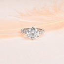 Round Brilliant Diamond with a Pave Diamond Band