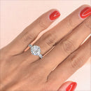 Round Brilliant Diamond with a Pave Diamond Band