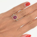 Pigeon Blood Ruby Ring with Pave Diamonds
