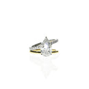 Pear Shaped Ring with a Split Band