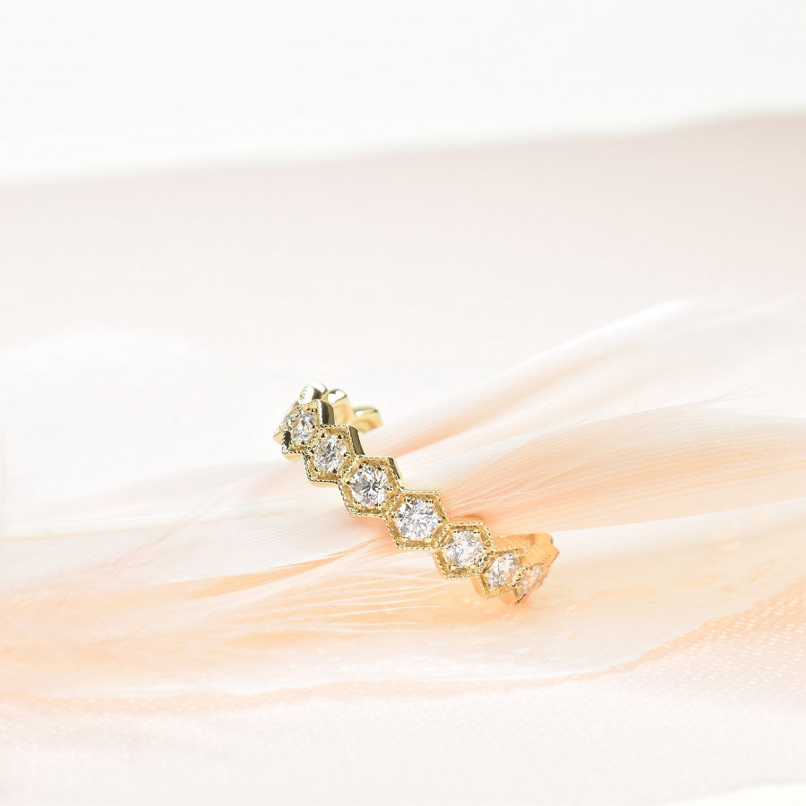 Small Hexagon Eternity Band