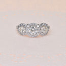 Trilogy Diamond Halo Ring