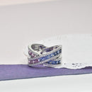 Sapphire Crossover Ring