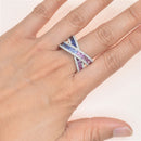 Sapphire Crossover Ring