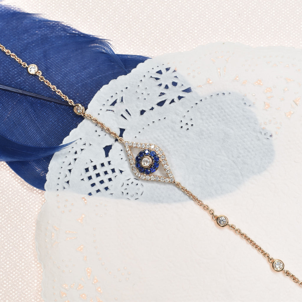 Sapphire and Diamond Evil Eye Bracelet NIYA K