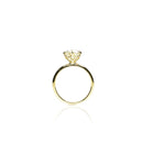 Classic Engagment Ring With Lotus Pattern