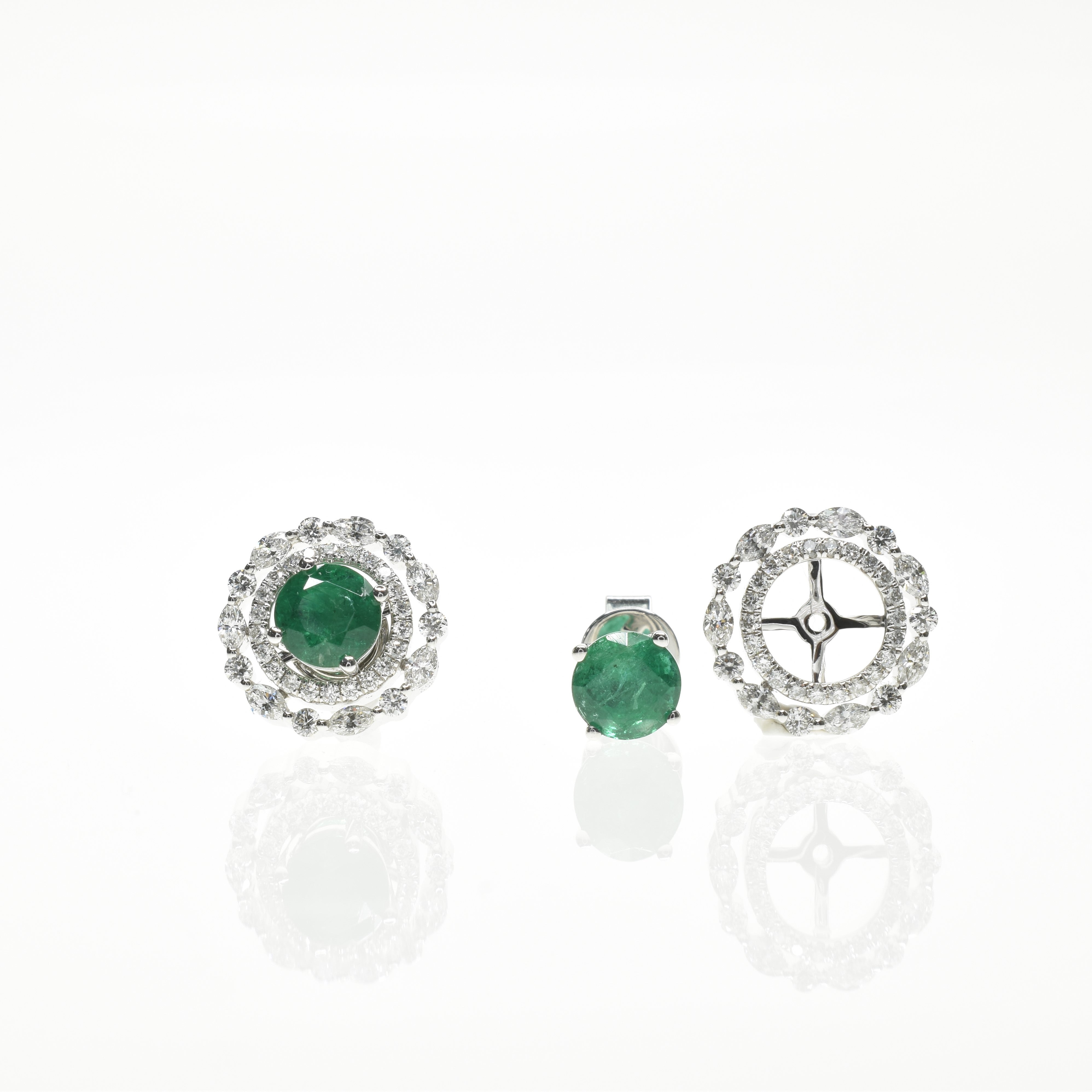 Marquise & Round Diamond Jacket with Gemstones