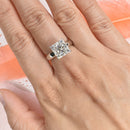 4ct Princess Cut Diamond Ring