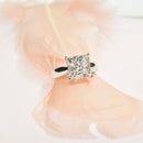 4ct Princess Cut Diamond Ring