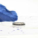 Wedding Band with Black Diamonds