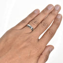 Wedding Band with Black Diamonds