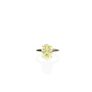 Fancy Yellow Oval Diamond Ring